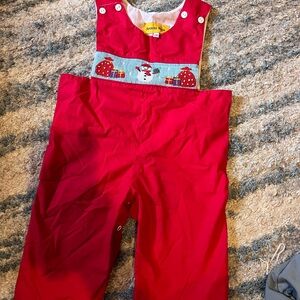 Red Kids Overalls
